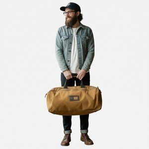 Vintage Kolpin Sportsmans Jet Bag Large Duffel in Tan Fawn Vacationcore Camping